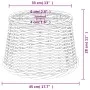 Pantalla para lámpara de techo mimbre blanco Ø45x28 cm de vidaXL, Pantallas para lámparas - Ref: Foro24-364370, Precio: 40,06...