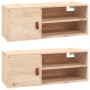 Armarios de pared 2 uds madera maciza de pino 80x30x30 cm en Estanterías | Comprar online en Foru.es