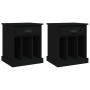 Mesitas de noche 2 unidades negro 43x36x50 cm de vidaXL, Mesitas de noche - Ref: Foro24-816347, Precio: 75,31 €, Descuento: %