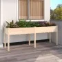 Jardinera con forro interior madera maciza abeto 203x53x76 cm de vidaXL, Maceteros y jardineras - Ref: Foro24-364239, Precio:...