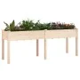 Jardinera con forro interior madera maciza abeto 203x53x76 cm de vidaXL, Maceteros y jardineras - Ref: Foro24-364239, Precio:...