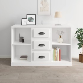 Aparador madera contrachapada blanco brillo 104,5x35,5x67,5 cm de vidaXL, Aparadores - Ref: Foro24-816234, Precio: 97,08 €, D...