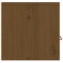 Armario de pared madera maciza de pino marrón miel 80x30x30 cm en Estanterías | Comprar online en Foru.es