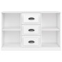 Aparador madera contrachapada blanco brillo 104,5x35,5x67,5 cm de vidaXL, Aparadores - Ref: Foro24-816234, Precio: 97,08 €, D...
