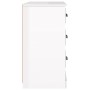 Aparador madera contrachapada blanco brillo 104,5x35,5x67,5 cm de vidaXL, Aparadores - Ref: Foro24-816234, Precio: 97,08 €, D...
