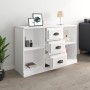 Aparador madera contrachapada blanco brillo 104,5x35,5x67,5 cm de vidaXL, Aparadores - Ref: Foro24-816234, Precio: 97,08 €, D...