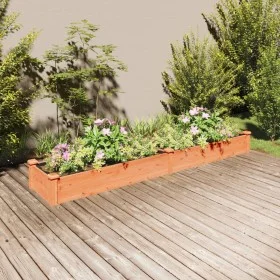 Raised planter box with brown fir wood lining 240x45x25 cm by vidaXL, Pots and planters - Ref: Foro24-364296, Price: 92,94 €,...