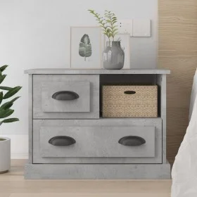 Gray concrete bedside table 60x39x45 cm by vidaXL, Nightstands - Ref: Foro24-816364, Price: 57,26 €, Discount: %