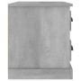 Mesita de noche gris hormigón 60x39x45 cm de vidaXL, Mesitas de noche - Ref: Foro24-816364, Precio: 57,97 €, Descuento: %