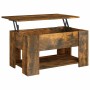 Mesa de centro madera de ingeniería roble ahumado 79x49x41 cm en Mesas de centro | Comprar online en Foru.es