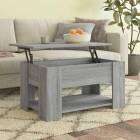 Mesa de centro madera de ingeniería gris Sonoma 79x49x41 cm en Mesas de centro | Comprar online en Foru.es