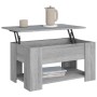 Mesa de centro madera de ingeniería gris Sonoma 79x49x41 cm en Mesas de centro | Comprar online en Foru.es