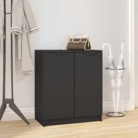 Mueble zapatero madera contrachapada negro 59x35x70 cm de vidaXL, Zapateros y organizadores de calzado - Ref: Foro24-811422, ...