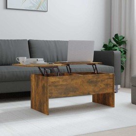 Mesa de centro madera ingeniería roble ahumado 102x50,5x46,5 cm en Mesas de centro | Comprar online en Foru.es