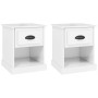 Mesitas de noche 2 uds madera blanco brillante 39x39x47,5 cm de vidaXL, Mesitas de noche - Ref: Foro24-816133, Precio: 54,84 ...