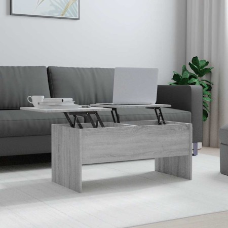 Mesa de centro madera de ingeniería gris Sonoma 102x50,5x46,5cm en Mesas de centro | Comprar online en Foru.es