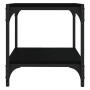Mueble para TV madera contrachapada y acero negro 40x33x41 cm en Muebles TV | Comprar online en Foru.es