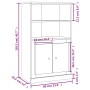 Aparador de madera contrachapada blanco 60x35,5x103,5 cm de vidaXL, Aparadores - Ref: Foro24-816312, Precio: 92,00 €, Descuen...