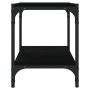 Mueble para TV madera contrachapada y acero negro 40x33x41 cm en Muebles TV | Comprar online en Foru.es