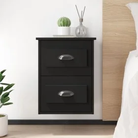 Mesita de noche de pared negra 41,5x36x53 cm de vidaXL, Mesitas de noche - Ref: Foro24-816394, Precio: 47,24 €, Descuento: %
