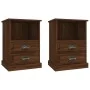 Mesitas de noche 2 unidades color roble marrón 43x36x60 cm de vidaXL, Mesitas de noche - Ref: Foro24-816343, Precio: 94,04 €,...