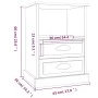 Mesitas de noche 2 unidades color roble marrón 43x36x60 cm de vidaXL, Mesitas de noche - Ref: Foro24-816343, Precio: 94,04 €,...