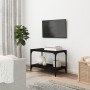 Mueble para TV madera contrachapada y acero negro 60x33x41 cm en Muebles TV | Comprar online en Foru.es