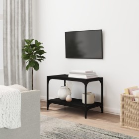Mueble para TV madera contrachapada y acero negro 60x33x41 cm en Muebles TV | Comprar online en Foru.es