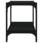 Mueble para TV madera contrachapada y acero negro 60x33x41 cm en Muebles TV | Comprar online en Foru.es