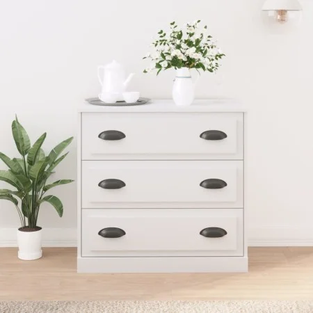 Aparador de madera contrachapada blanco 70x35,5x67,5 cm de vidaXL, Aparadores - Ref: Foro24-816224, Precio: 97,04 €, Descuent...