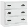Aparador de madera contrachapada blanco 70x35,5x67,5 cm de vidaXL, Aparadores - Ref: Foro24-816224, Precio: 97,04 €, Descuent...