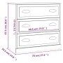 Aparador de madera contrachapada blanco 70x35,5x67,5 cm de vidaXL, Aparadores - Ref: Foro24-816224, Precio: 97,04 €, Descuent...