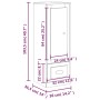 Aparador alto madera contrachapada negro 36x35,5x103,5 cm de vidaXL, Aparadores - Ref: Foro24-816305, Precio: 69,70 €, Descue...