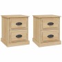 Mesitas de noche 2 uds contrachapada roble Sonoma 39x39x47,5 cm de vidaXL, Mesitas de noche - Ref: Foro24-816151, Precio: 81,...