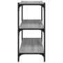 Estantería contrachapada y acero gris Sonoma 60x33x70,5 cm en Librerías y estanterías | Comprar online en Foru.es