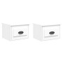 Mesitas de noche de pared 2 uds blanco 41,5x36x28 cm de vidaXL, Mesitas de noche - Ref: Foro24-816377, Precio: 55,85 €, Descu...