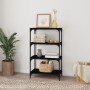 Estantería madera contrachapada y acero negro 60x33x100 cm en Librerías y estanterías | Comprar online en Foru.es