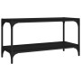 Mueble para TV madera contrachapada y acero negro 80x33x41 cm en Muebles TV | Comprar online en Foru.es