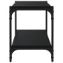 Mueble para TV madera contrachapada y acero negro 80x33x41 cm en Muebles TV | Comprar online en Foru.es