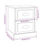 Mesita de noche madera contrachapada gris hormigón 39x39x47,5cm de vidaXL, Mesitas de noche - Ref: Foro24-816152, Precio: 45,...