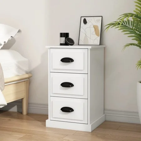Mesita de noche madera contrachapada blanca 39x39x67 cm de vidaXL, Mesitas de noche - Ref: Foro24-816160, Precio: 79,07 €, De...