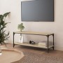 Mueble para TV contrachapada y acero roble Sonoma 100x33x41 cm en Muebles TV | Comprar online en Foru.es