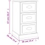 Mesita de noche madera contrachapada blanca 39x39x67 cm de vidaXL, Mesitas de noche - Ref: Foro24-816160, Precio: 80,32 €, De...