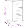 Mesita de noche madera contrachapada blanca 39x39x67 cm de vidaXL, Mesitas de noche - Ref: Foro24-816160, Precio: 79,07 €, De...