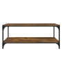 Mueble para TV contrachapada y acero roble ahumado 100x33x41 cm en Muebles TV | Comprar online en Foru.es