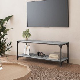 Mueble para TV contrachapada y acero gris Sonoma 100x33x41 cm en Muebles TV | Comprar online en Foru.es