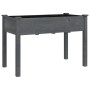 Jardinera con forro madera maciza de abeto gris 118x59x76 cm de vidaXL, Maceteros y jardineras - Ref: Foro24-364235, Precio: ...