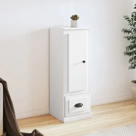Aparador alto madera contrachapada blanco 36x35,5x103,5 cm de vidaXL, Aparadores - Ref: Foro24-816304, Precio: 70,95 €, Descu...