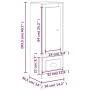Aparador alto madera contrachapada blanco 36x35,5x103,5 cm de vidaXL, Aparadores - Ref: Foro24-816304, Precio: 70,95 €, Descu...