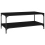 Mesa de centro madera contrachapada negro 80x50x40 cm en Mesas de centro | Comprar online en Foru.es